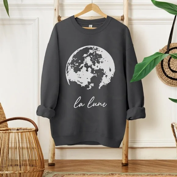 🚨 SALE 🚨 La Lune Moon Crewneck Sweatshirt - Picture 2 of 9